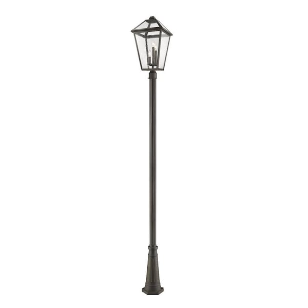 Z-Lite Talbot 3 Light Outdoor Post Mounted Fixture, Oil Rubbed Bronze And Seedy 579PHXLR-519P-ORB - main